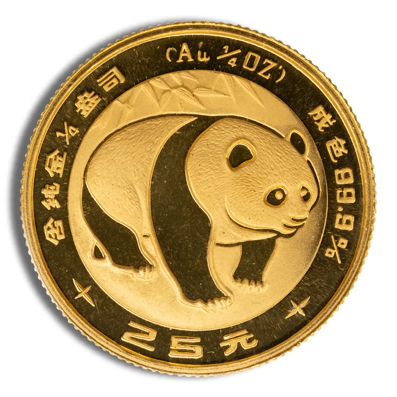 1/4 oz China Gold Panda - BU - Unsealed (Year Varies) — Gold bullion from Standard Bullion