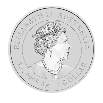 2023 1 oz Australia Silver Lunar Rabbit BU - Series III — reverse view