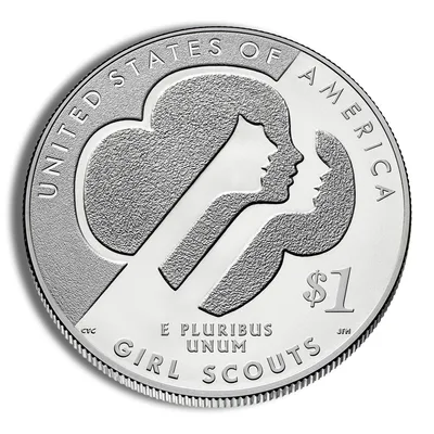 2013-W <body> Girl Scouts Silver Commem - BU — reverse view