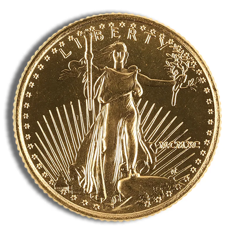 1990 1/10 oz Gold Eagle - BU (MCMXC) — Gold bullion from Standard Bullion