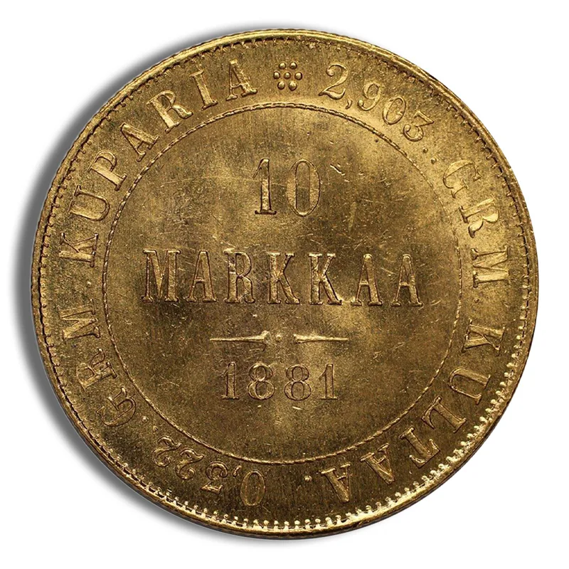 Finland 10 Markkaa Gold Coin — Gold bullion from Standard Bullion