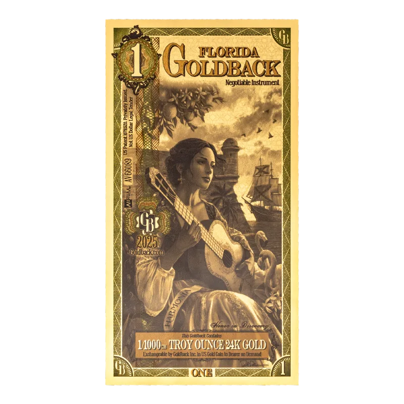 Florida 1 Goldback — Gold bullion from Standard Bullion