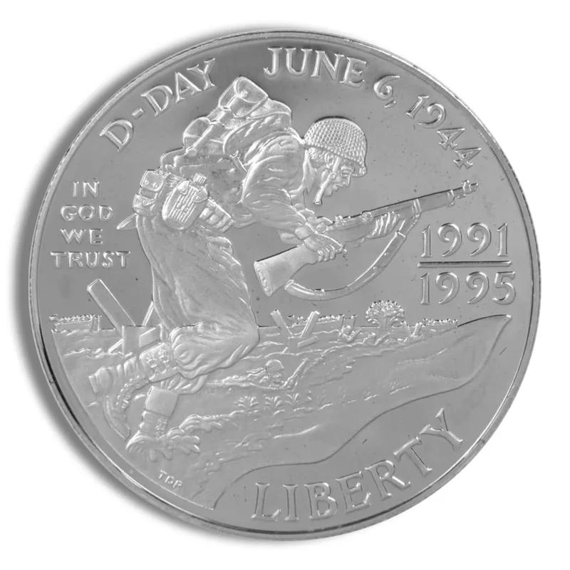 1993-D <body> World War II Silver Commem - BU — Silver bullion from Standard Bullion