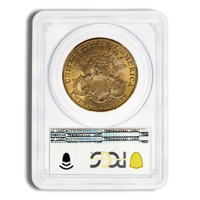 $20 Gold Liberty Double Eagle - PCGS MS61 — reverse view