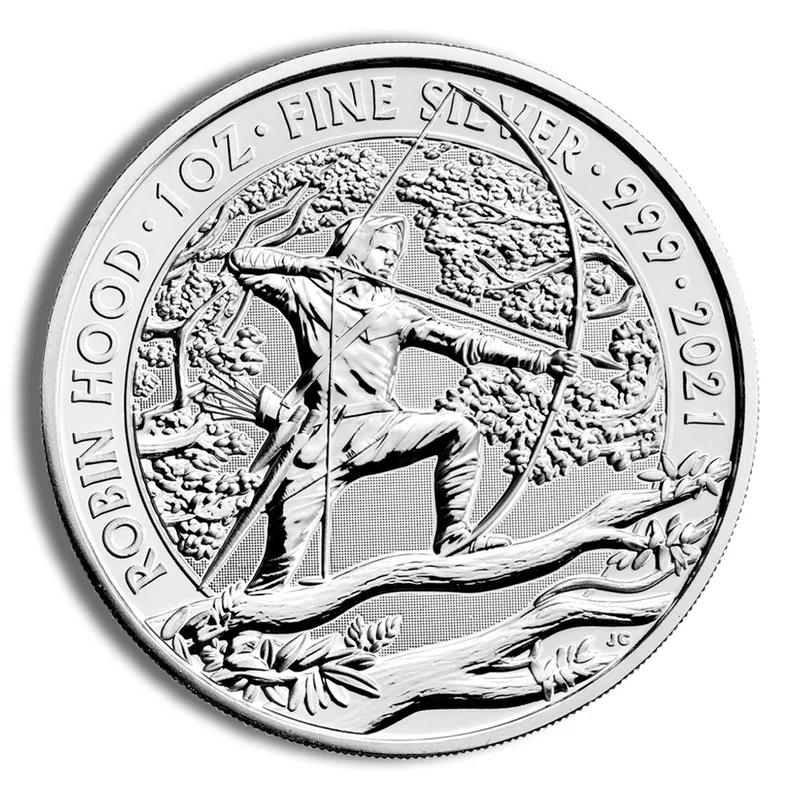 2021 1 oz Silver Great Britain Robin Hood BU — Silver bullion from Standard Bullion
