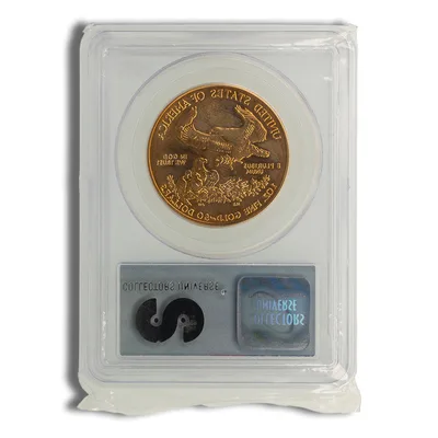 1998 1 oz Gold Eagle $50 PCGS Gem BU - WTC Ground Zero — reverse view