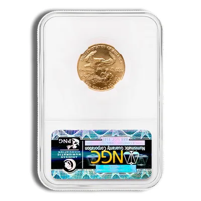 1989 1/4 oz Gold Eagle <body>0 NGC MS69 — reverse view
