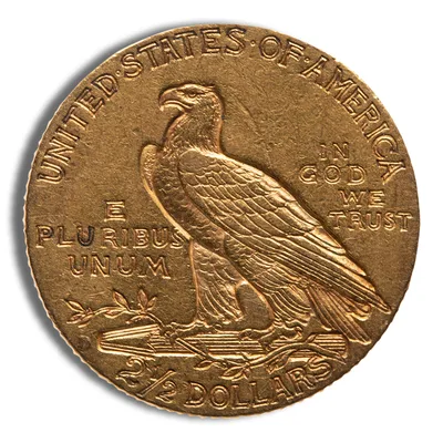 $2.5 Gold Indian Quarter Eagle - XF — reverse view