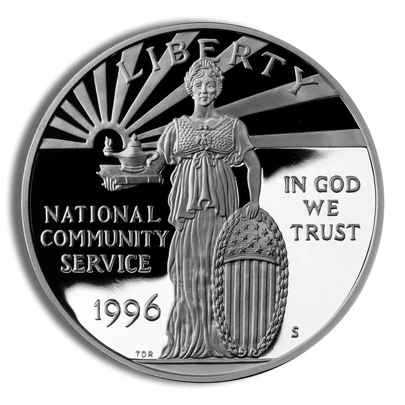 1996-S <body> Community Service Silver Commem - Proof — Silver bullion from Standard Bullion