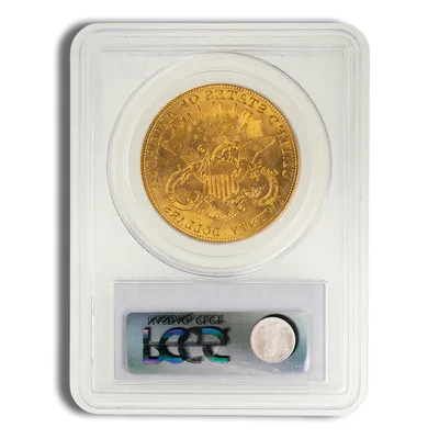 $20 Gold Liberty Double Eagle - PCGS MS65 — reverse view