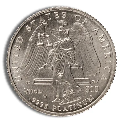 2008-W 1/10 oz Burnished Platinum Eagle <body>0 (Cap Only) — reverse view