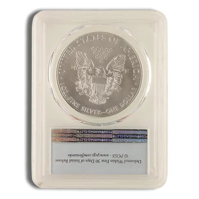 2017 Silver Eagle PCGS MS70 First Strike — reverse view