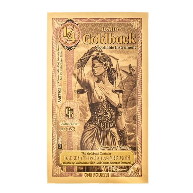 Idaho 1/4 Goldback — Gold bullion from Standard Bullion