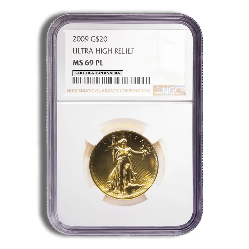 2009 Ultra High Relief Double Eagle Gold Coin NGC MS69 PL — Gold bullion from Standard Bullion