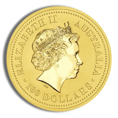 2007 1 oz Australia Gold Lunar Pig BU - Series I — reverse view