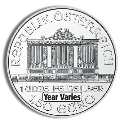 1 oz Austrian Silver Philharmonic (Year Varies) — reverse view