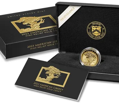 2023-W American Liberty High Relief Gold Coin (w/Box & COA) — detail view