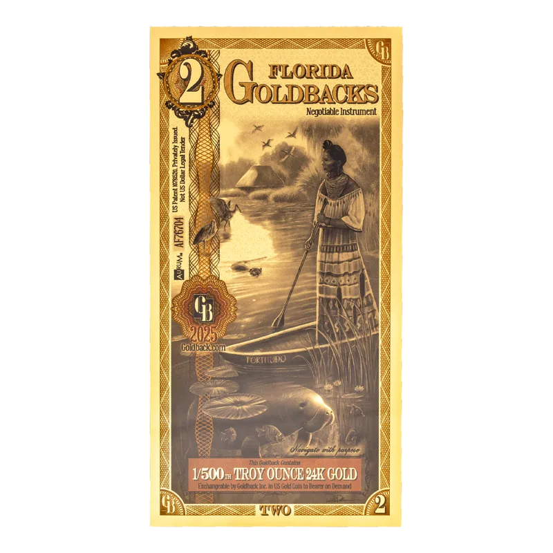 Florida 2 Goldback — Gold bullion from Standard Bullion