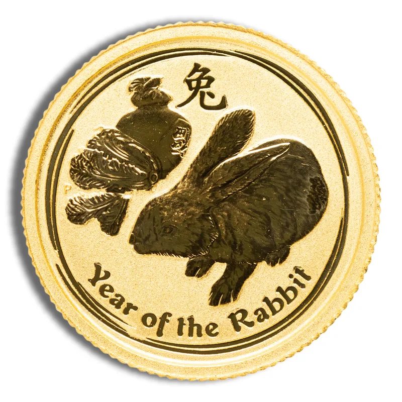 2011 1/20 oz Australia Gold Lunar Rabbit BU - Series II — Gold bullion from Standard Bullion