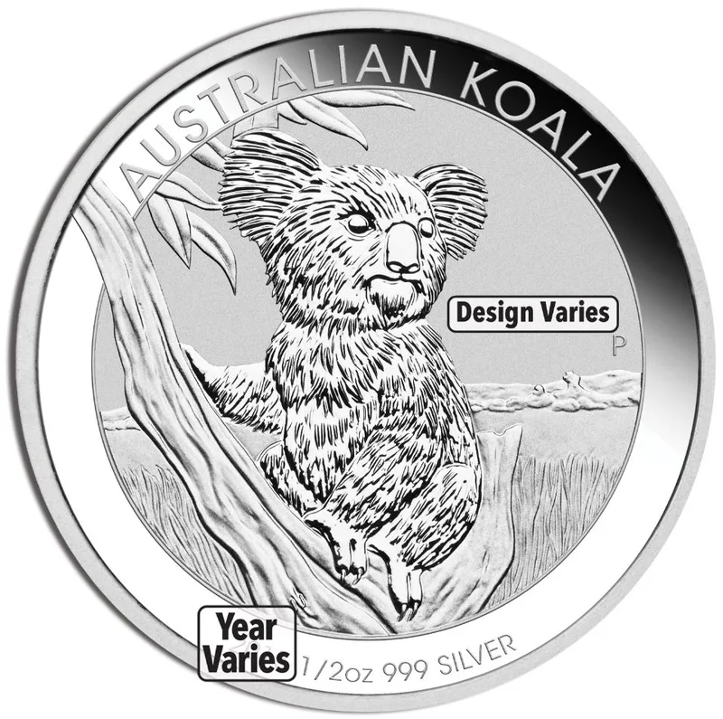Australian Silver Koala - 1/2 oz - BU (Year Varies) — Silver bullion from Standard Bullion