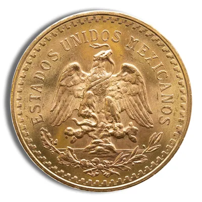1946 Mexico Gold 50 Peso BU — reverse view