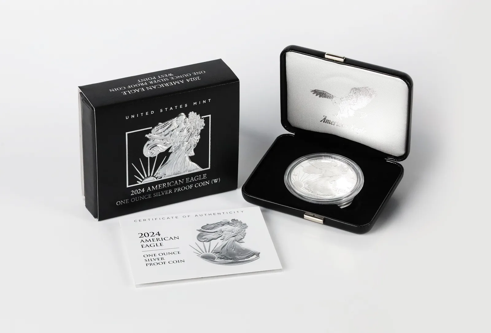 2024-W Proof Silver Eagle with Box & COA — Silver bullion from Standard Bullion