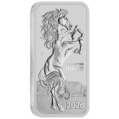 2026 1 oz Australia Silver Lunar Horse Rectangular Coin — packaging view
