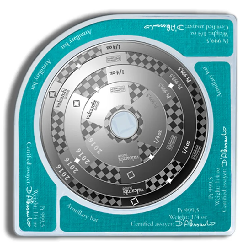 Platinum Cook Island 1 oz Armillary Coin (Valcambi) — Platinum bullion from Standard Bullion