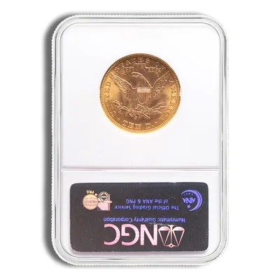 <body>0 Gold Liberty Eagle - NGC MS65 — reverse view