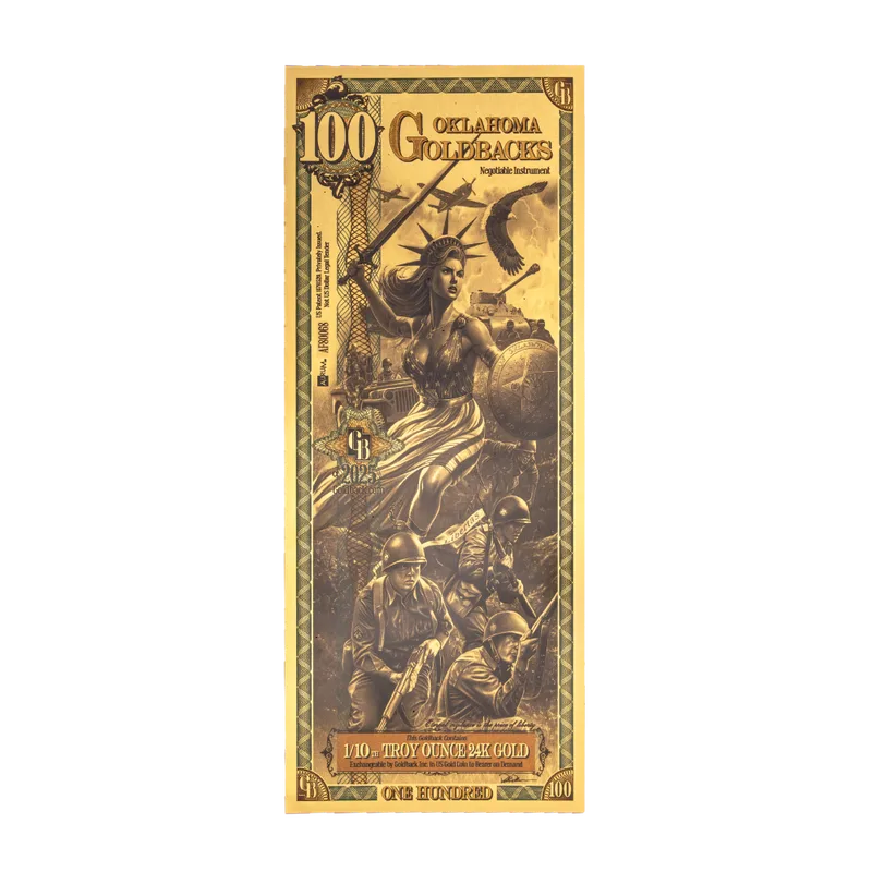 Oklahoma 100 Goldback — Gold bullion from Standard Bullion
