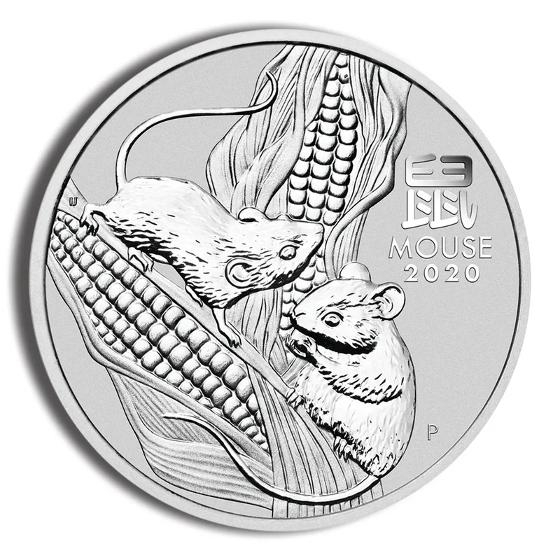 2020 1 oz Australia Silver Lunar Mouse BU - Series III — Silver bullion from Standard Bullion