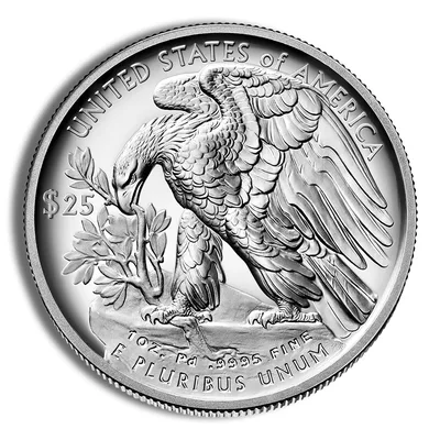 2018-W 1 oz Proof Palladium Eagle (w/ Box & COA) — reverse view