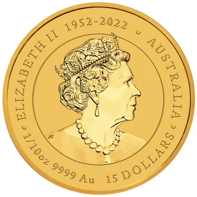 2024 1/10 oz Australia Gold Lunar Dragon BU - Series III — reverse view
