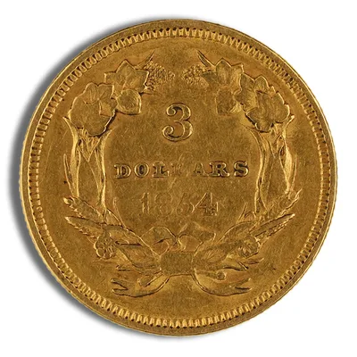 $3 Gold Princess - XF — reverse view