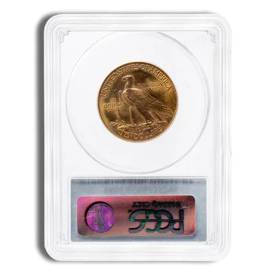 <body>0 Gold Indian Eagle - PCGS MS65 — reverse view