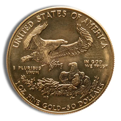 1 oz Impaired Gold Eagle (BU or Proof) — reverse view
