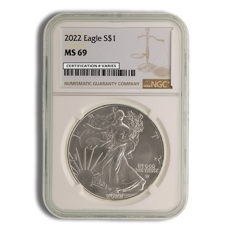 2022 Silver Eagle NGC MS69 — Silver bullion from Standard Bullion