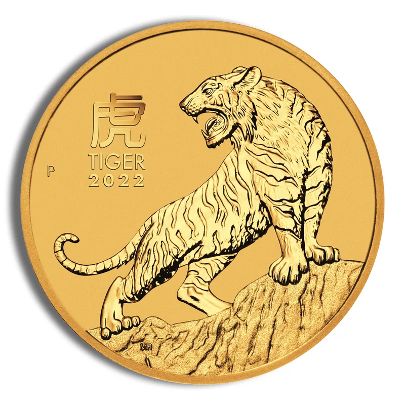 2022 1/4 oz Australia Gold Lunar Tiger BU - Series III — Gold bullion from Standard Bullion