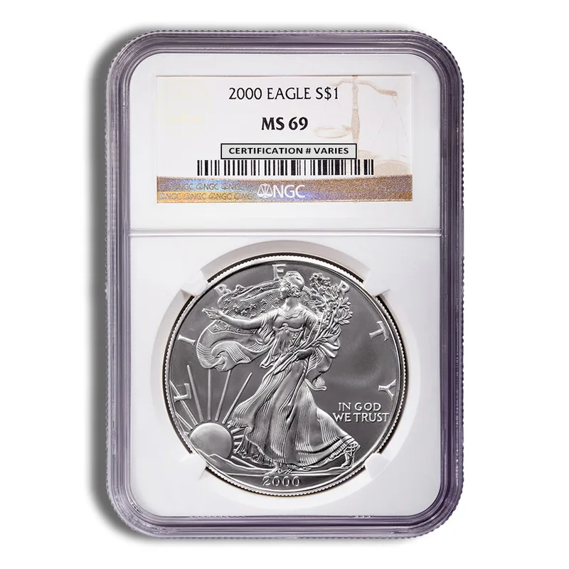 2000 Silver Eagle NGC MS69 — Silver bullion from Standard Bullion