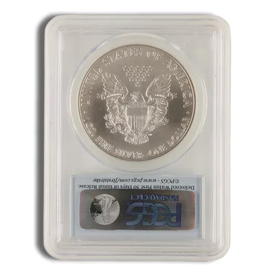 2014 Silver Eagle PCGS MS70 First Strike — reverse view