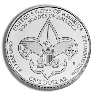 2010-P <body> Boy Scouts Silver Commem - BU — reverse view