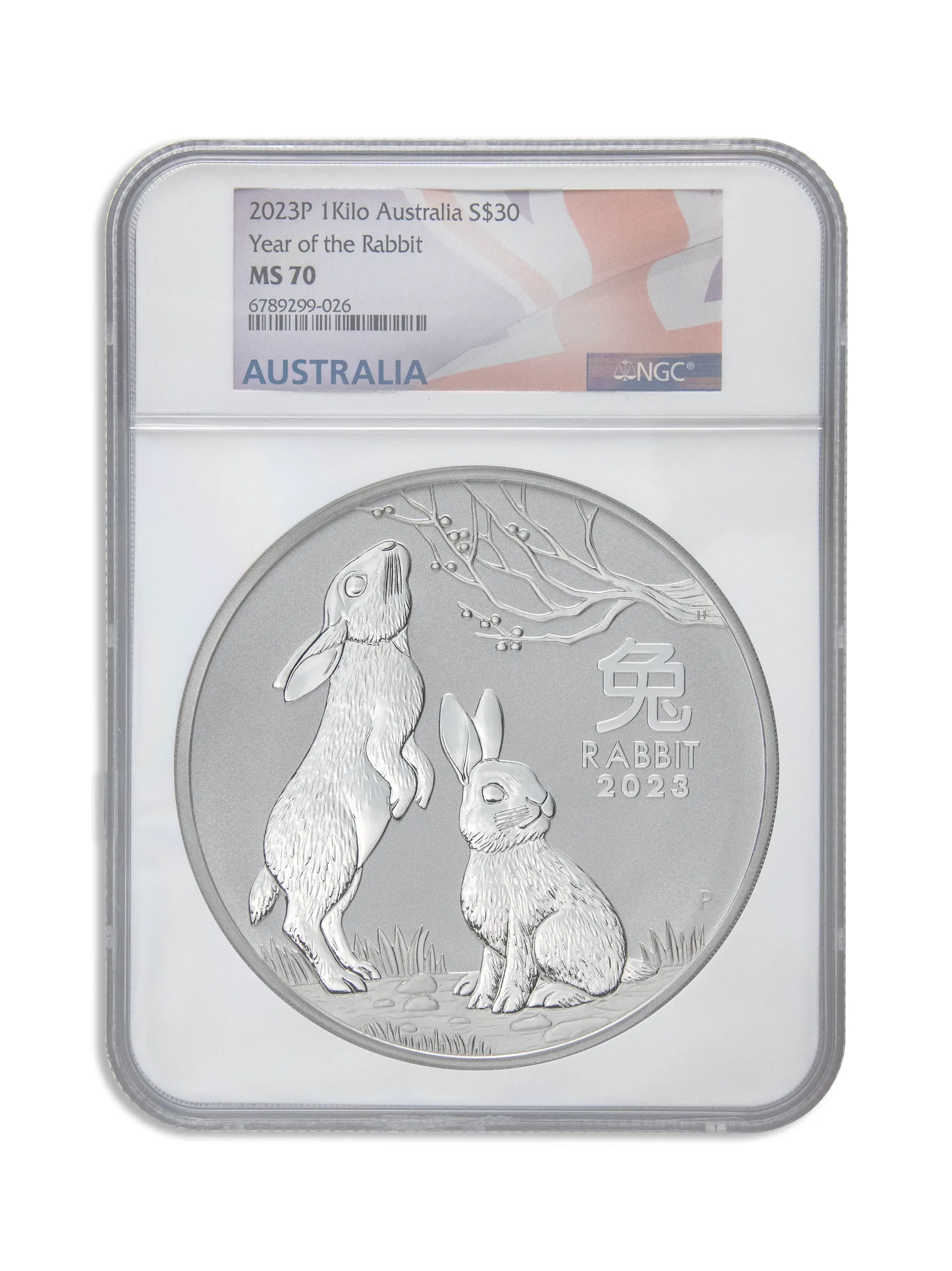 2023 Kilo Australia Silver Lunar Rabbit - Series III NGC MS70 — Silver bullion from Standard Bullion