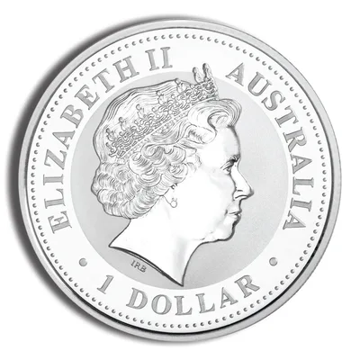 2002 1 oz Australia Silver Lunar Horse - BU - Series I — reverse view