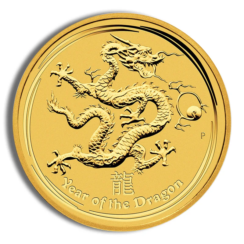 2012 1/4 oz Australia Gold Lunar Dragon BU - Series II — Gold bullion from Standard Bullion