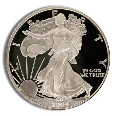 2004-W Proof Silver Eagle with Box & COA — reverse view