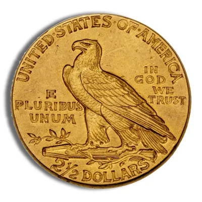 $2.5 Gold Indian Quarter Eagle - AU — reverse view