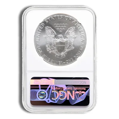 2019 Silver Eagle NGC MS70 — reverse view