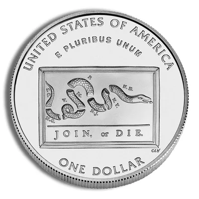 2006-P <body> Franklin Scientist Silver Commem - BU — reverse view