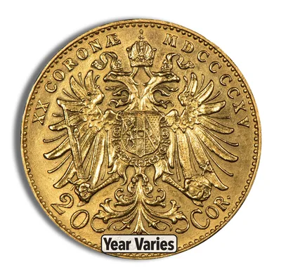 Austria 20 Corona Gold Coin — reverse view