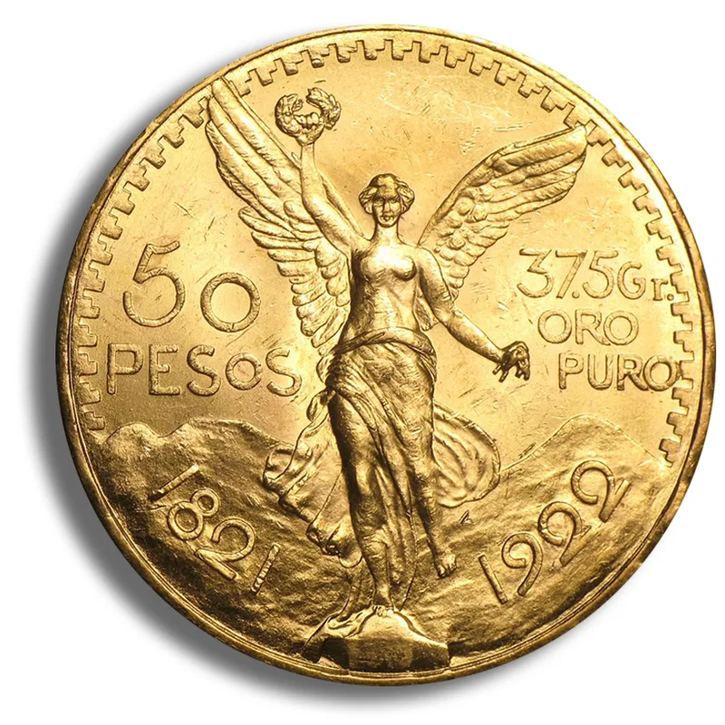 1922 Mexico Gold 50 Peso BU — Gold bullion from Standard Bullion